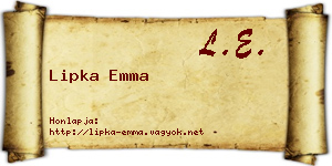 Lipka Emma névjegykártya